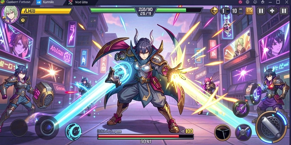 Momen aksi seru dalam pertempuran melawan musuh.